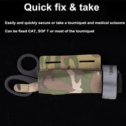 Small EMT Kit Accessory Holder, Edc Emergency Pouch First Aid Molle Bag Small Mulicam Airsoft Gear Hunting