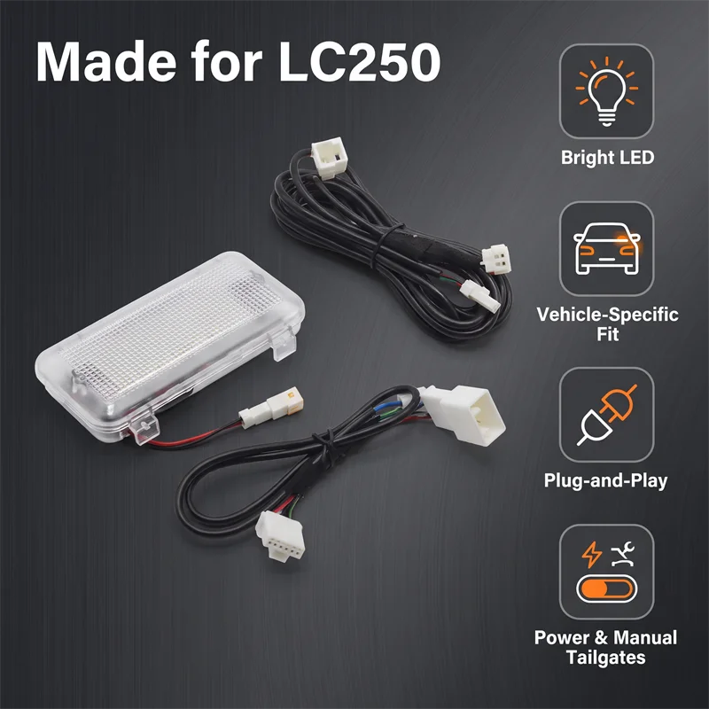 Trunk Tailgate Top LED Luggage Lamp For Toyota Land Cruiser Prado LC250 J250 2024-2026 Suitcase Interior Accessories