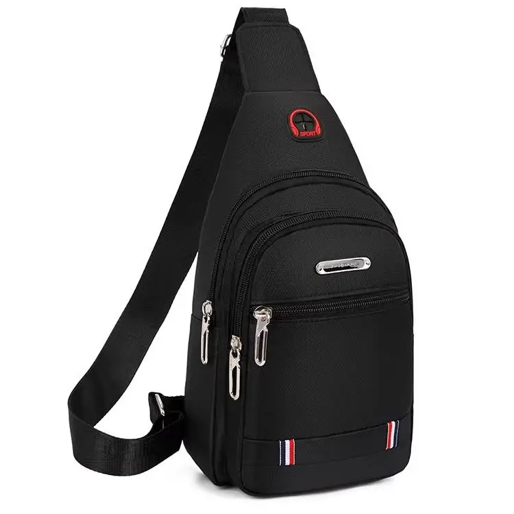 Waterproof Wear-Resistant Men's Chest Bag 2023 New Oxford Cloth Single Shoulder Slant Cross Small Backpack Three Layers Large...