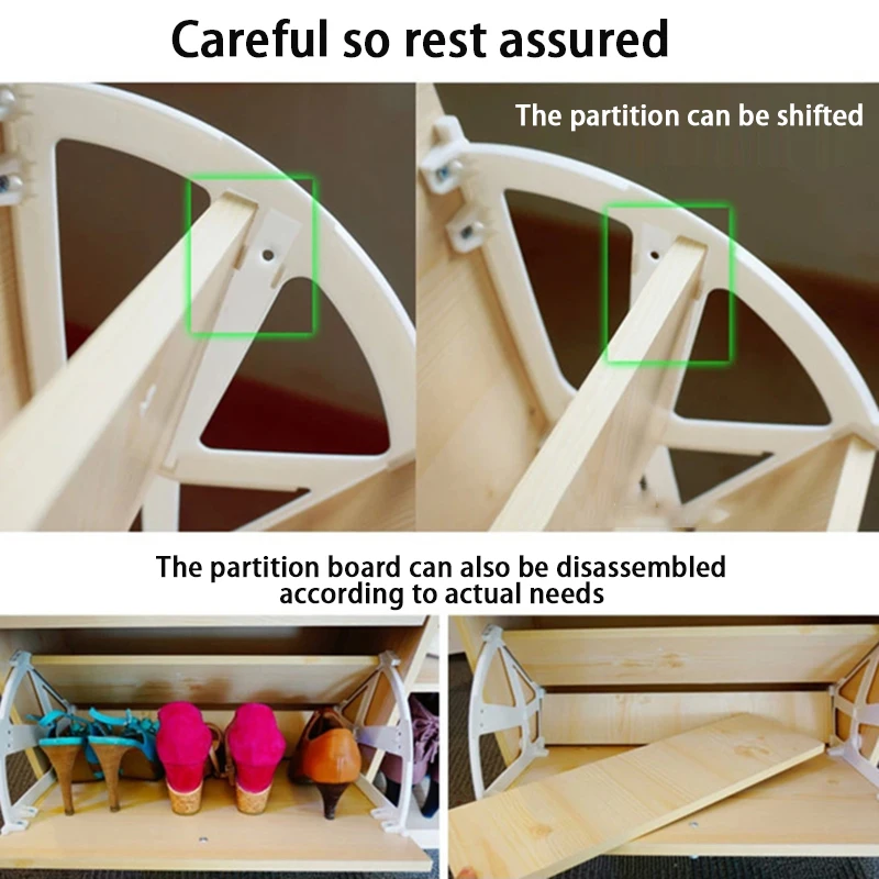 Plastic Shoe Cabinet Hinges Accessories Drawer Storage Shelf Turn over Furniture Hardware Fitting for Kitchen And Rack