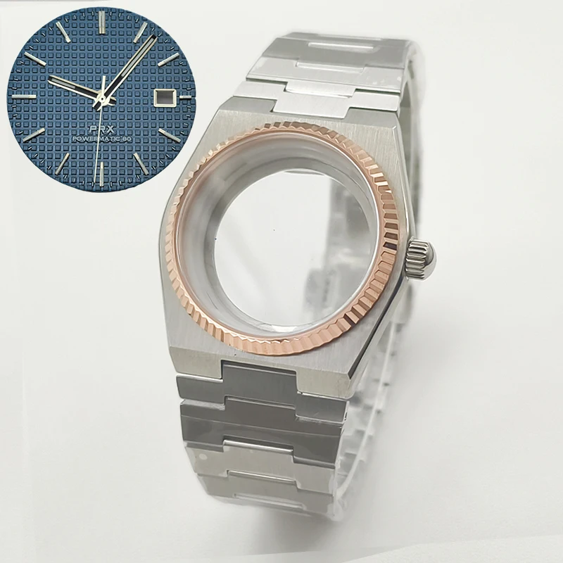 

40mm NH35 PRX Super Player Watch Cases Sapphire Glass Case Fits NH35 NH36 NH38 4R 7S Movement With Watch Dial Hands Kit Parts