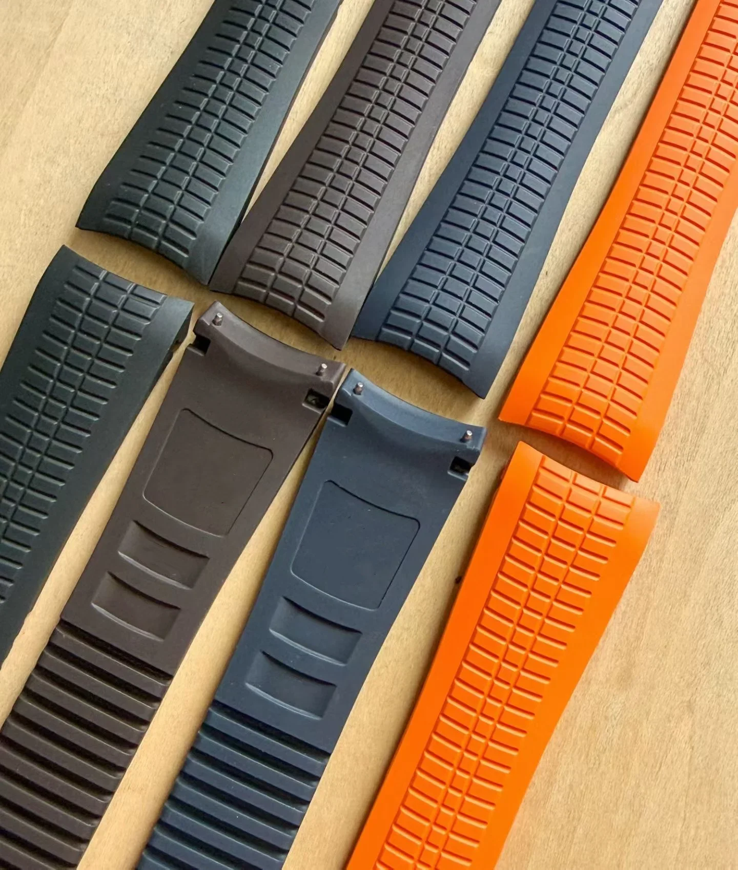 AAA 22mm Soft Fluoro Rubber Watch Band For PP 5968