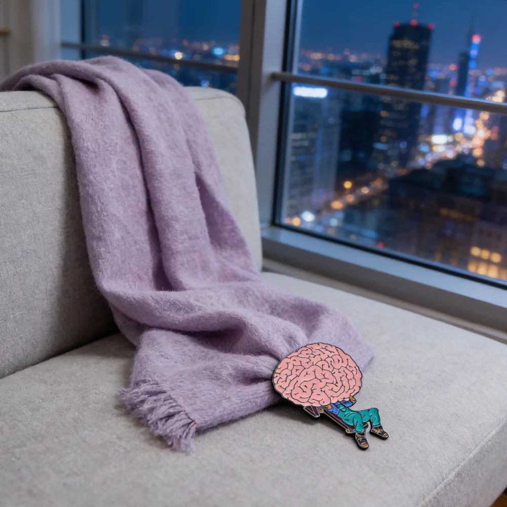 Hanreshe Funny Repair Brain Enamel Pin Medical Neurology Theme Brooch Lapel Badge Jewelry Gifts for Women Men