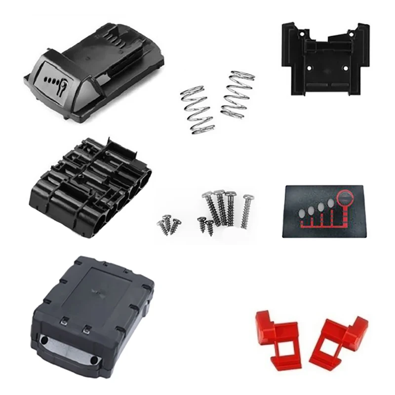 For M18 5X18650 Battery Case Assembly Parts For Milwaukee 18V 48-11-1815 Lithium Battery Box Housings Enclosure Accessories