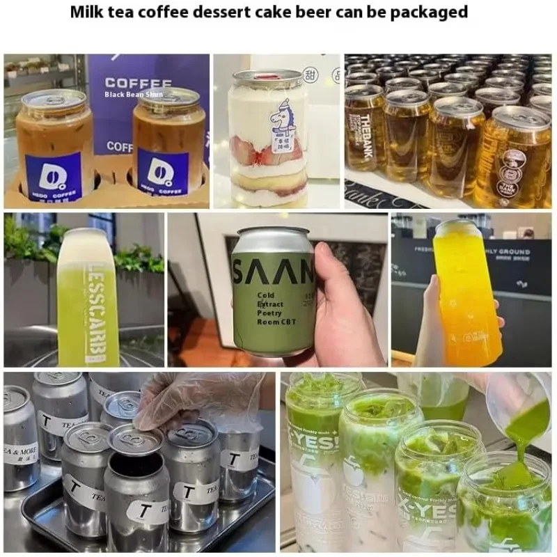 CE التلقائي المحمولة غير استدارة البلاستيك الألومنيوم PET يمكن السدادة زجاجة شاي فقاعات القصدير البوب يمكن آلة الختم