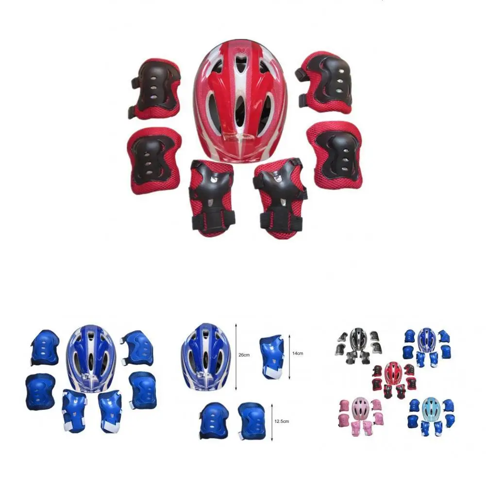 7Pcs/ Set Cycling Palm Guards Wear Resistant Skates Elbow Pads Longboarding Skates Elbow Pads Knee Pad