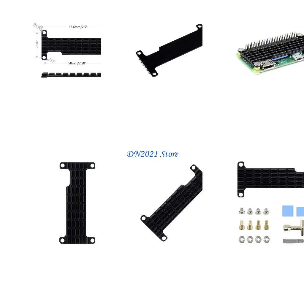 

F3KE for Zero 2 for W Heatsink with 2x20-pin Strip Dual Male Header Extender+Cooling for Case for