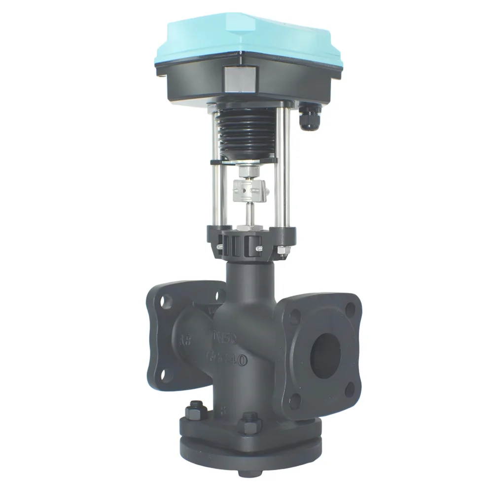 

2.5"-12"Ductile Iron Electric Regulating Valve with Linear Actuator AC24V M-BUS Flange Flow Control Valve
