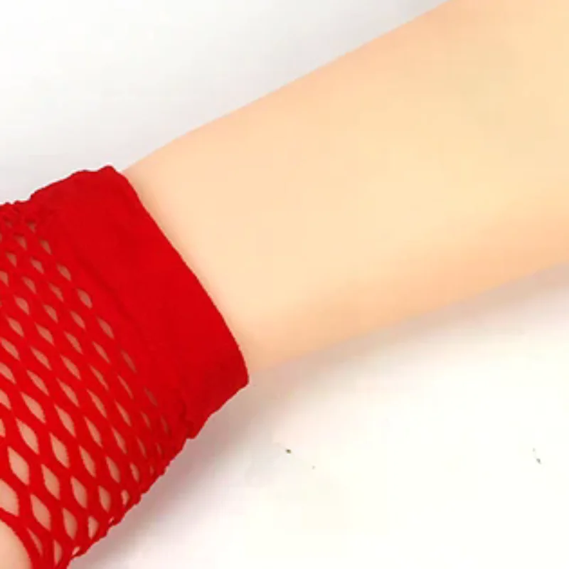 

1 пара женских коротких сетчатых перчаток без пальцев, сетчатые перчатки в стиле панк-рок, необычные перчатки для ночного клуба, вечеринки, теплые перчатки, сексуальные перчатки, хит продаж