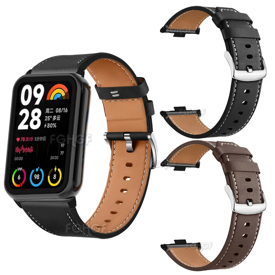 Correa de cuero para Xiaomi Mi Band 8 Pro, repuesto de pulsera inteligente, accesorios