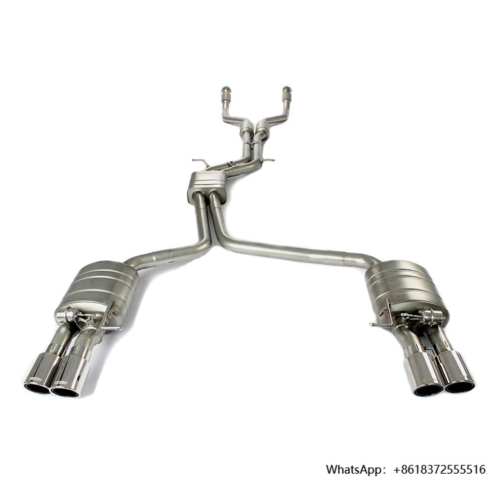 

Exhaust Pipe for S4/S5 B8 B8.5 3.0T 2013-2019 Muffler Quad Tips Escape Catback Stainless Steel Car System