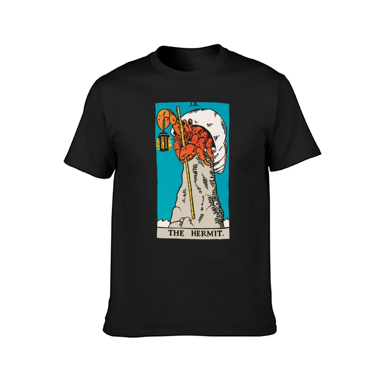 The Hermit Crab Tarot Card T-Shirt oversizeds korean fashion mens vintage t shirts