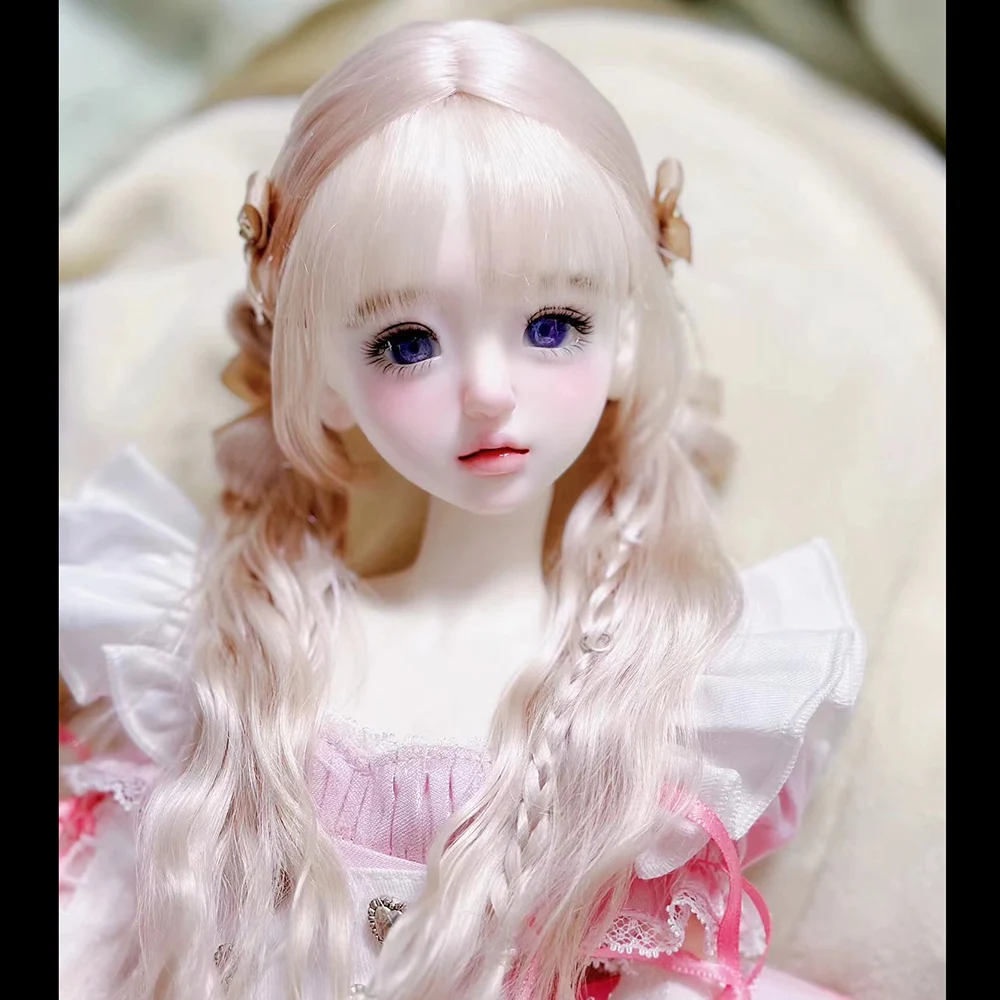 New 1/4 BJD Doll Head With Body No Makeup Cute Girl Resin Material Lovely Girl Doll No Makeup DIY Model Collection Toys Gift