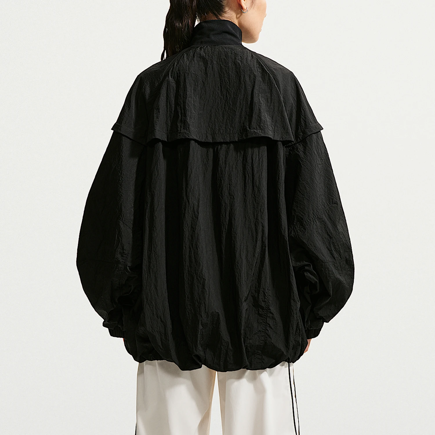 Nike genuine women's fashionable classic windproof zipper stand up collar sports jacket IM8166-010