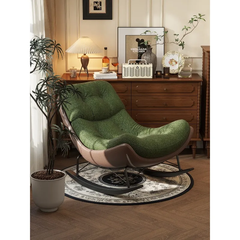 

Retro rocking chair Adult recliner Balcony Home leisure living room rocking chair