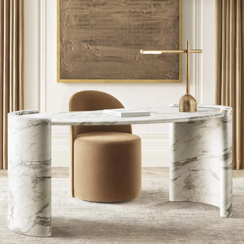 *American Luxury Marble Office Furniture Desk Computer Desk Villa Bedroom Dressers Can Be Customized