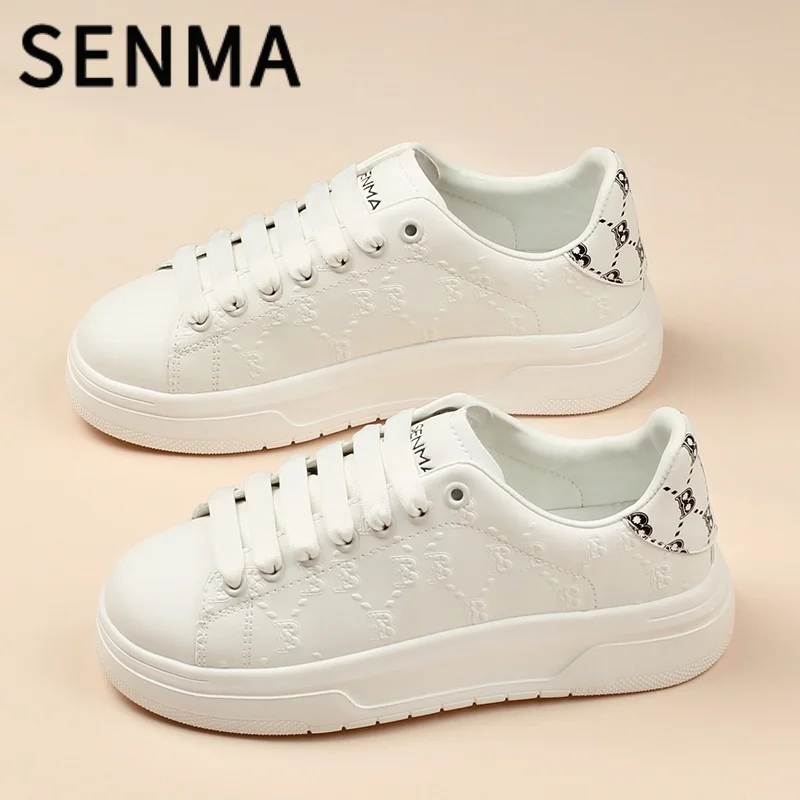 

SENMA Men's shoes Spring and Autumn Casual Sports Shoes Men's Trendy Breathable Versatile Low-top Sneakers Couple's White Shoes