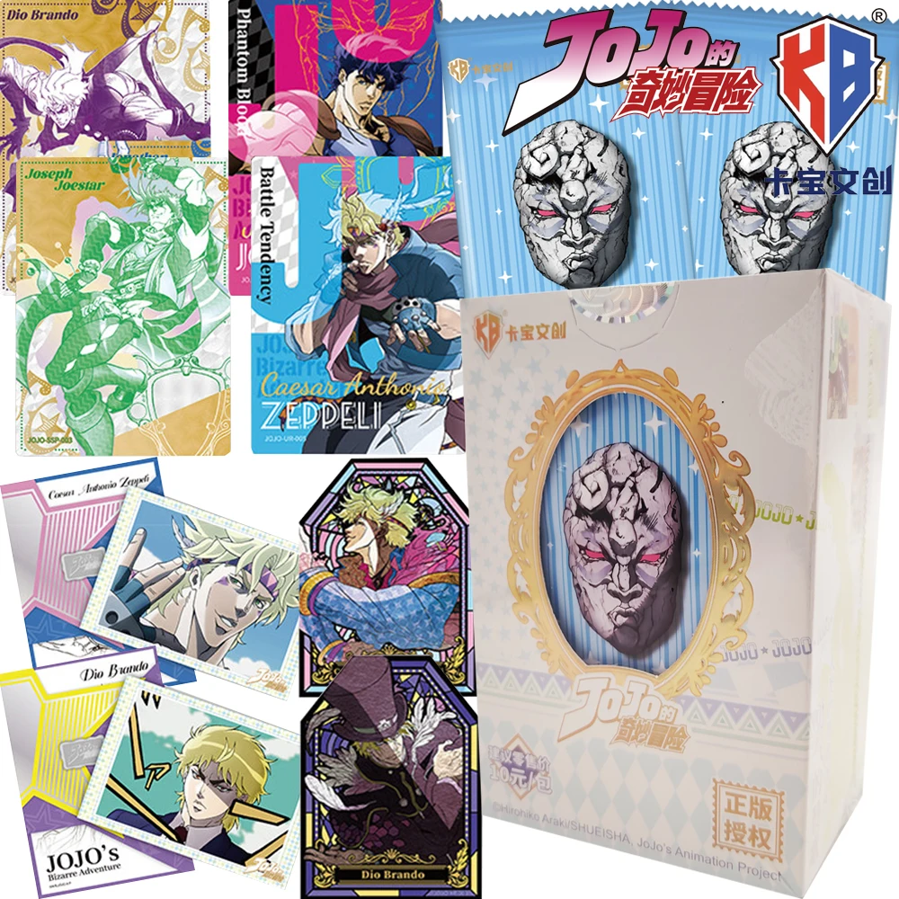 KABAO Official JoJo's Bizarre Adventure Hobby Cards for Kids Battle Anime Fun Character Portrait Jigsaw Cards Table Toys Gifts