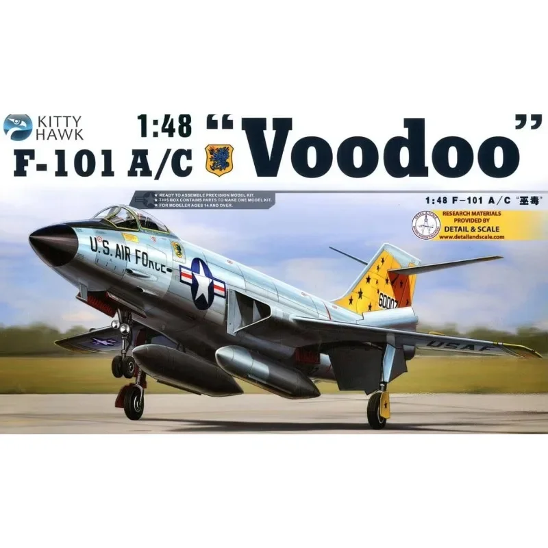 Kitty Hawk 80115 1/48 échelle F-101 A/C kit de modèle en plastique à assembler vaudou
