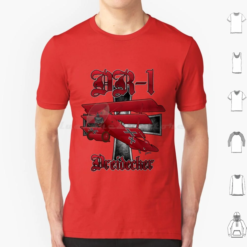 Dr-1 Red Baron Triplane Wwi Warbird T-Shirt Männer Frauen Kinder 6xl Ace Air Airplane Aviation Baron Dreidecker Fighter Flight Fly