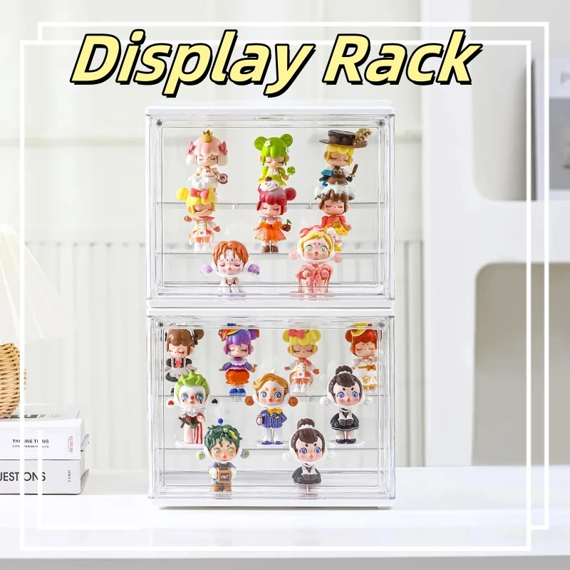 

Toy Organizer Rack for Collectible Showcase Cabinet Acrylic Action Figure Display Case Transparent Doll Storage Box