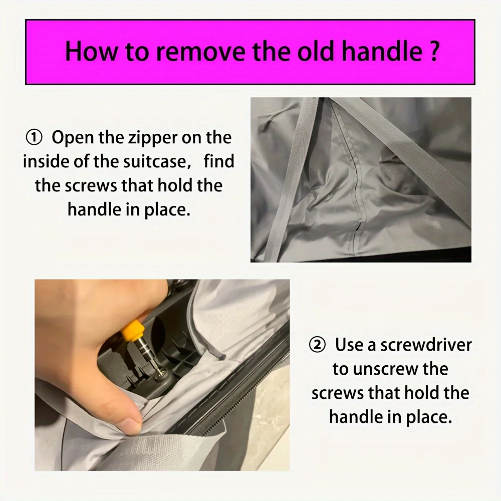 قطع غيار وإصلاح لمقابض الأمتعة ومقابض حقائب السفر.