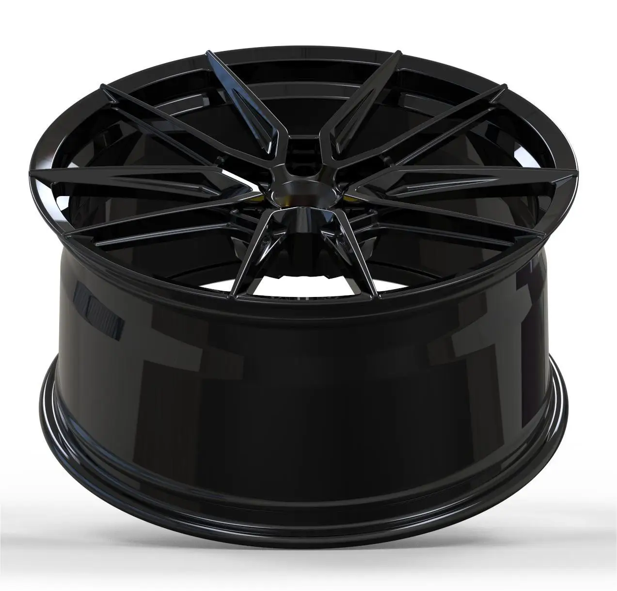 لون أسود غير لامع مزورة 15 16 17 18 19 بوصة 5 تكلم عجلات ألومنيوم مزورة