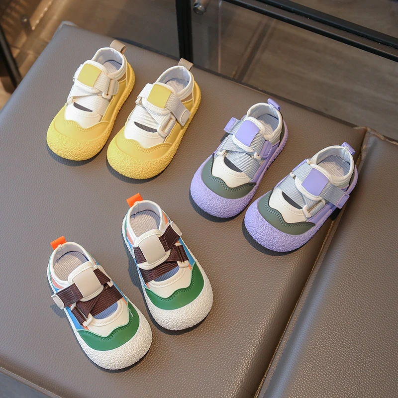 

Children's candy colored girls' casual shoes anti kick 2025 new boys' flat shoes anti slip soft sole fashionable and versatile