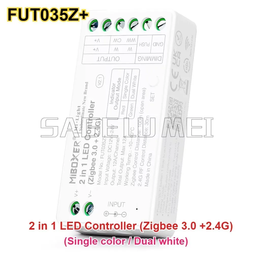 New FUT035Z/FUT037Z&ZL5 Zigbee 3.0 Smart Dimmers for Single Color/RGB/CCT/RGBW LED Strips RF Remote FUT089Z ZB-Box2/ZB-Box3