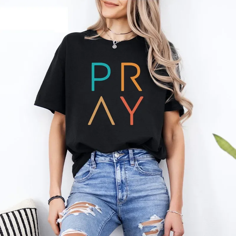 

Новая летняя женская футболка с круглым вырезом для студентов, универсальный свободный топ из чистого хлопка, с короткими рукавами с принтом букв