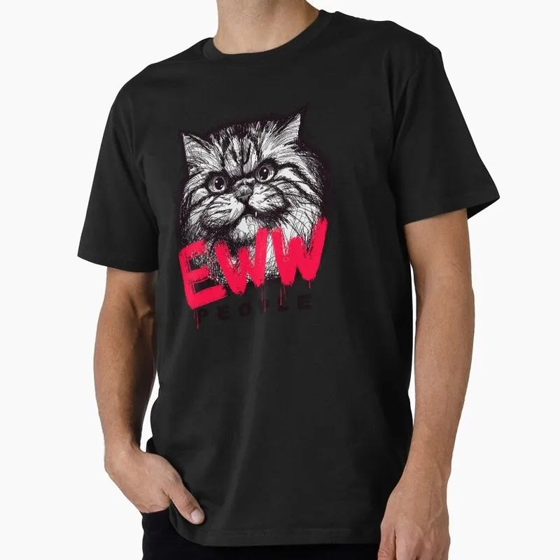 Eww People Funny Anti Social Quote Introvert Slogan T shirt 0703 Short sleeve Graphic clothes 100% cotton Tee US Size Tops S-6XL