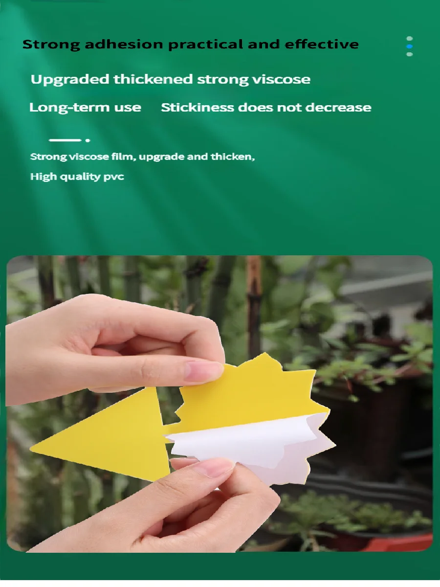 Landisun Obstfliegenfallen, Pilz-Mückenfallen für drinnen und draußen, gelbe Fruchtfliegen, klebrige Pflanzen, fliegende Käfer-Insektenfallen – Detail 3