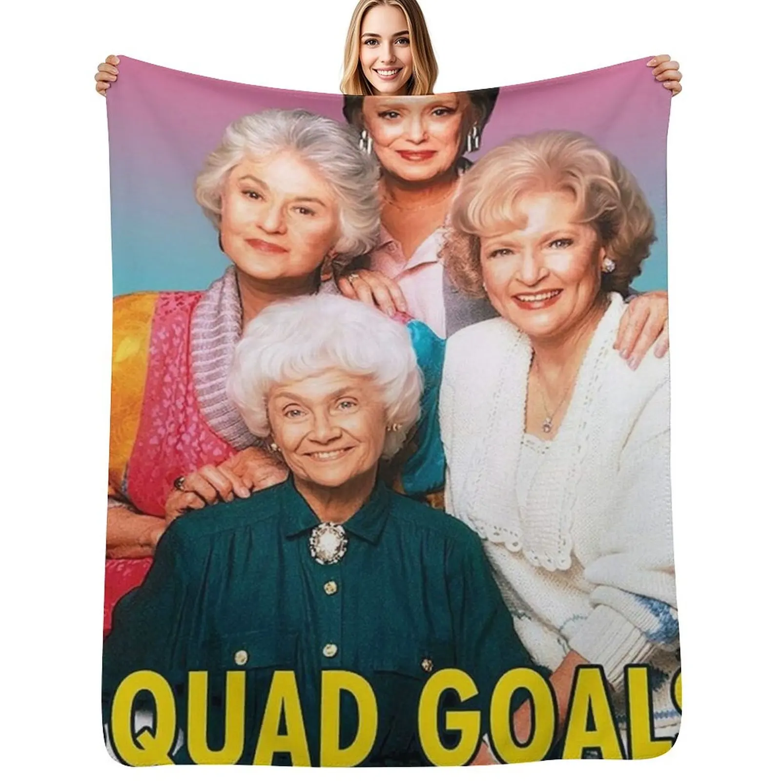 

Best Squad Stay Golden Girls Throw Blanket Thin Soft Big Vintage Bed linens Blankets