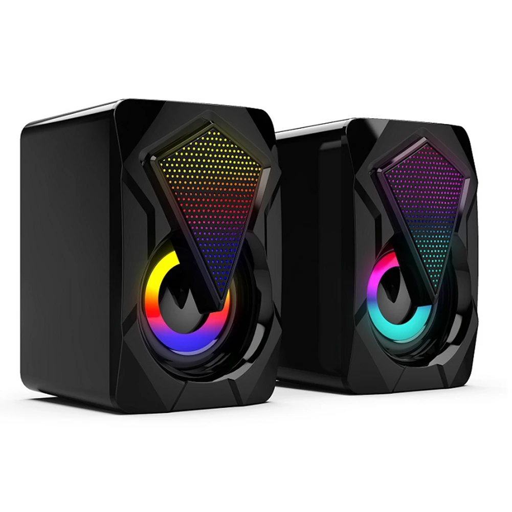 

A72Z X2 Computer Speakers with Subwoofer for PC Desktop Computer Laptop LED Lighting Home Theater System USB Wired Sound Box