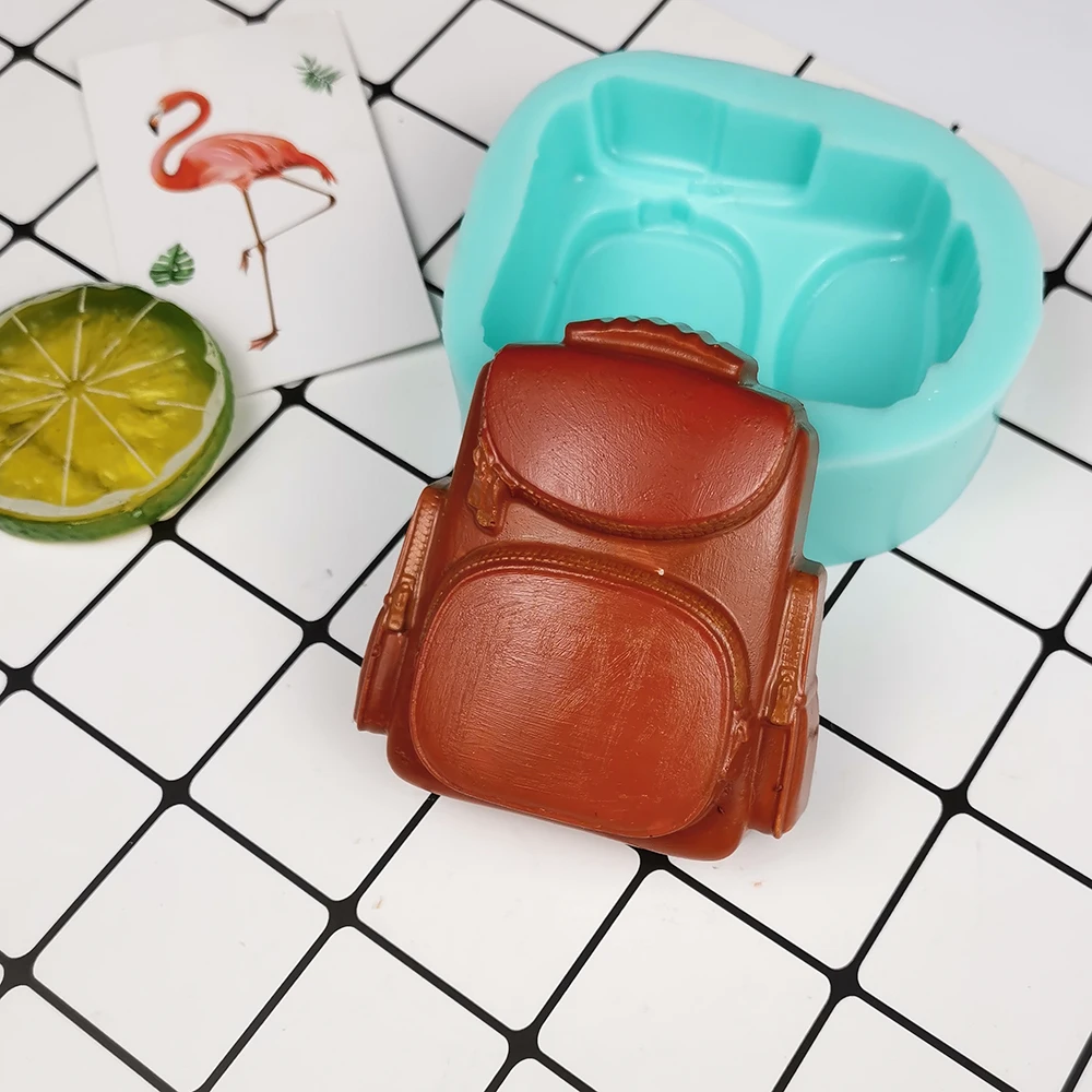 

PRZY-QT0464 Clay Resin Molds, School Bags, Backpacks, Soap, Creative Soap, Candles, DIY Silicone Molds