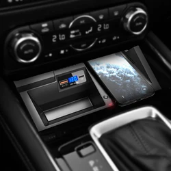 Car center console phone charger 15w wireless charger charging holder for Mazda CX5 CX-5 2017 2018 2019 2020 2021 2022