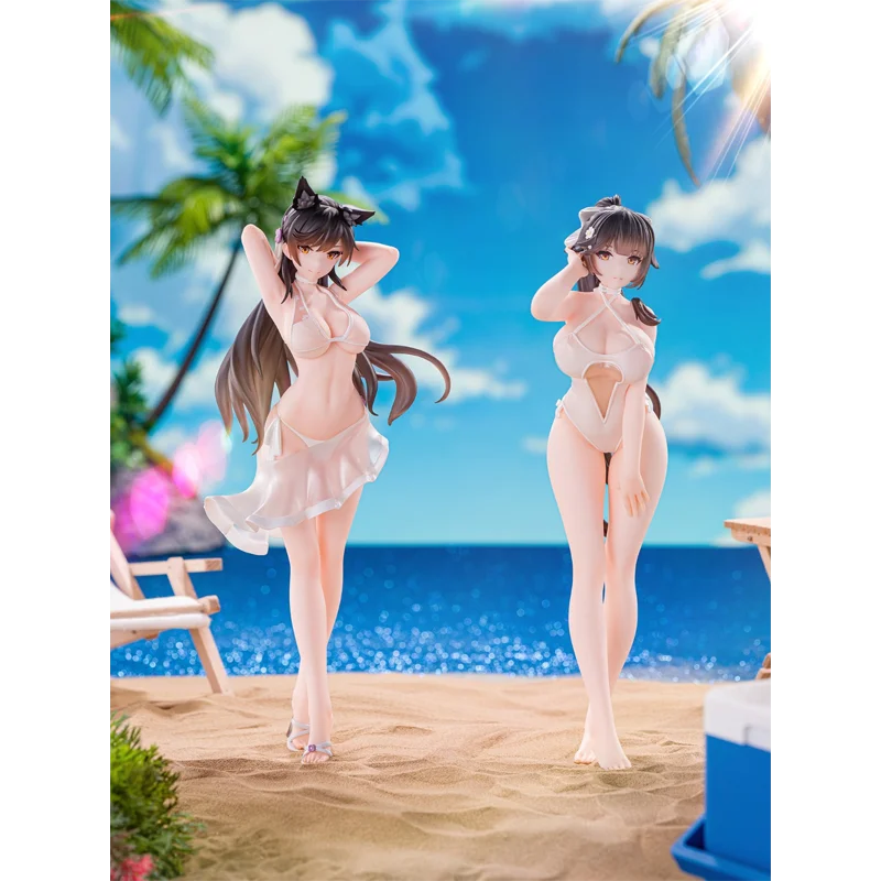 

LIMEPIE Azur Lane Atago Takao Summer Swimwear Anime Figures Collectible Beach Themed PVC Statue For Anime Fans