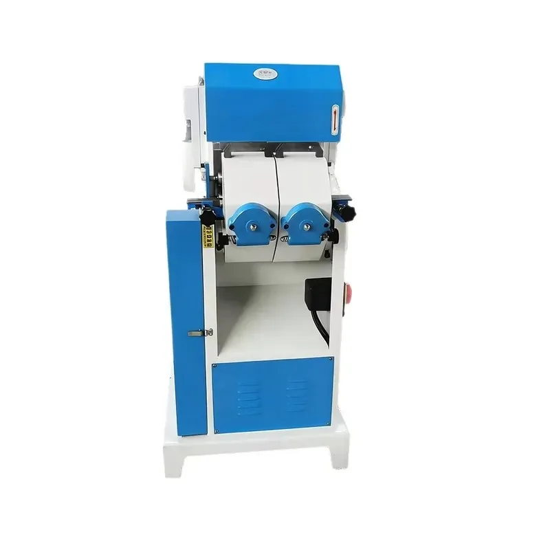 Woodworking Belt Sanding & Polishing Equipment, Single/Double Station Round Wooden Rod Grinding & Finishing Machine