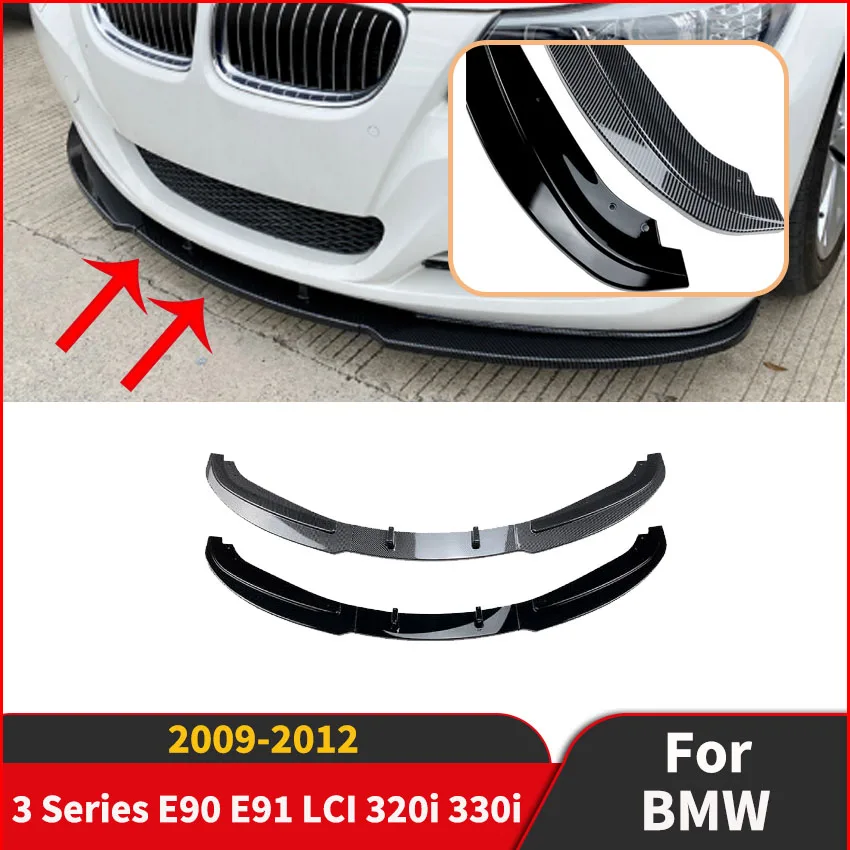 

For BMW 3 Series E90 E91 LCI 320i 330i 2009 2010 2011 2012 Car Front Bumper Spoiler Lip Accessories Chin Splitter Blade Bodykits