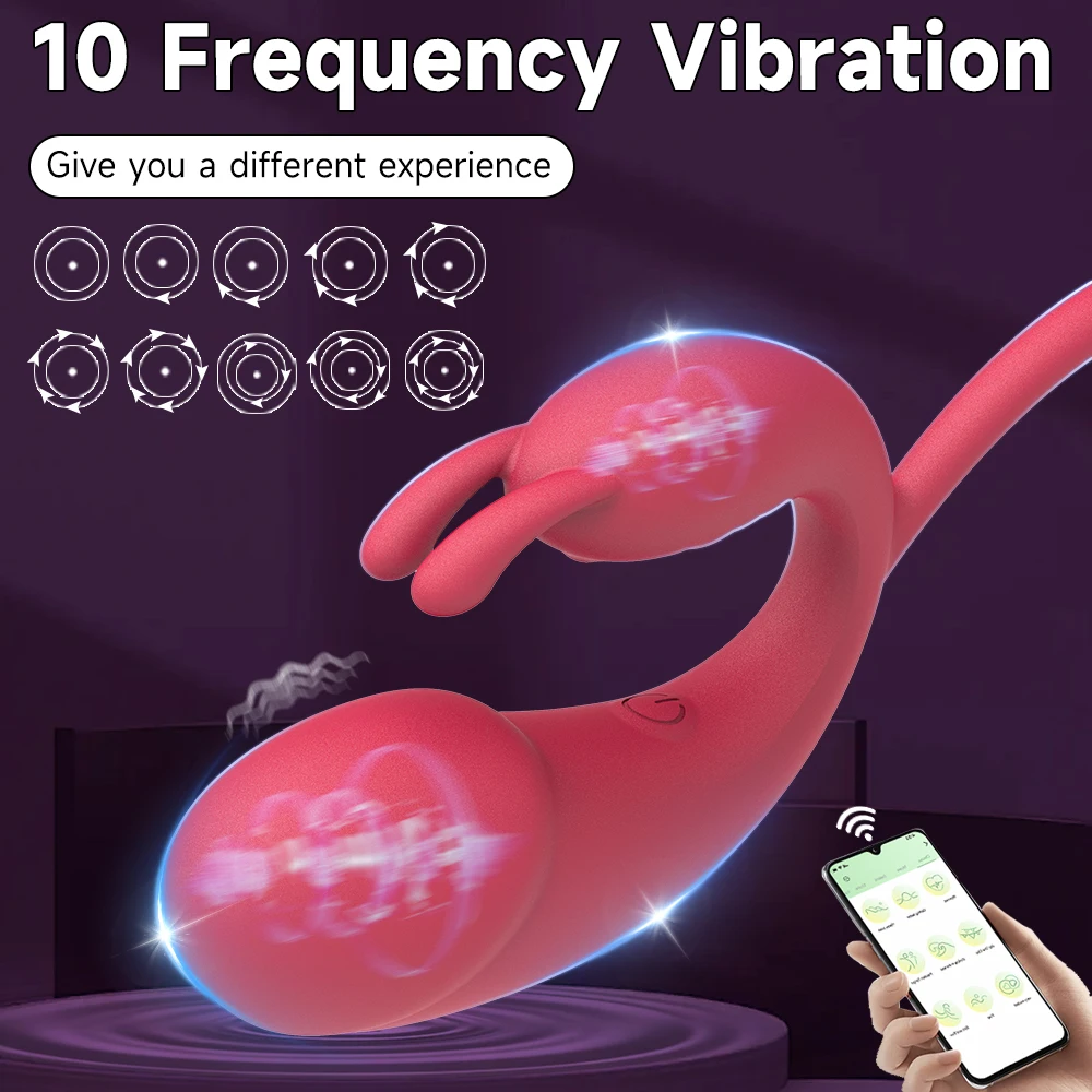 Rabbit Vibrator for Women Bluetooth APP Control G Spot Clitoris Stimulator Massager Masturbator Adult Sex Toys for Women Couples