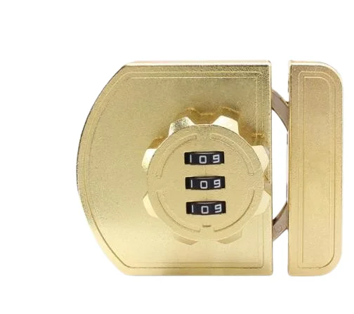 Password Lock for Sliding Door For Drawer No Drill Installation Zinc Alloy Lock with Rotary Mechanism and Glow