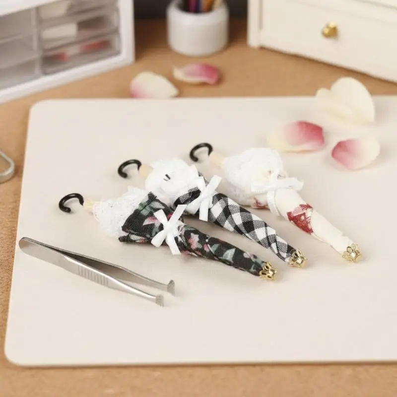 1Pcs Cute Rain Accessory Fashion Mini Umbrella Doll Decoration Props For 10cm Doll Long Leg Kitty 1/6 Doll For Zsiga