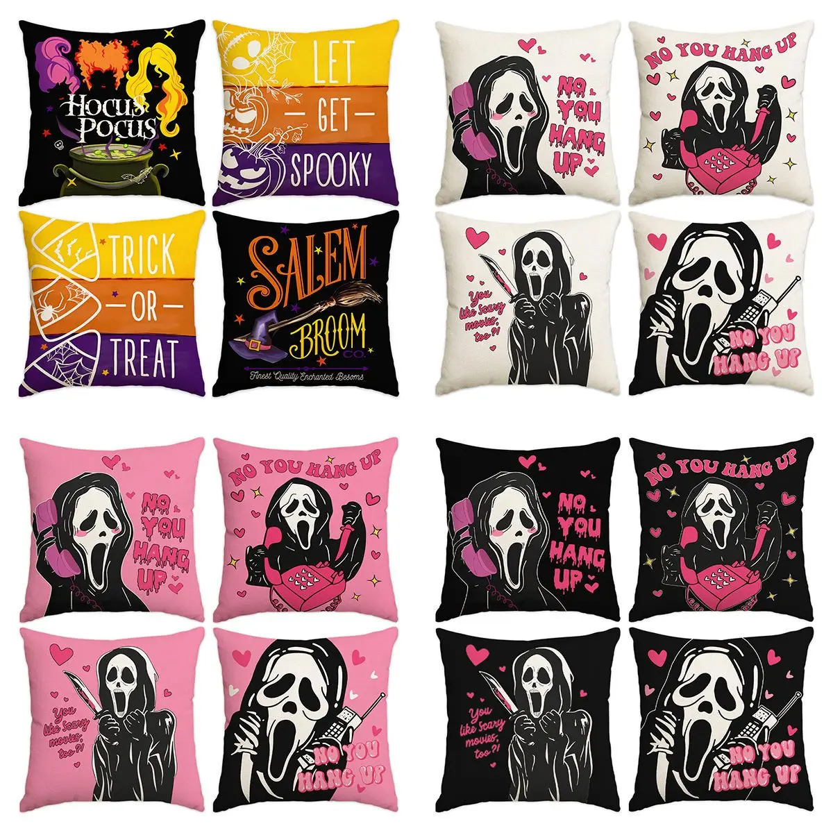 

Nordic Halloween Pillow Horror Skull Pumpkin Head Cartoon Pillow Ghosts Trick or Treat Cushion Without Sugar