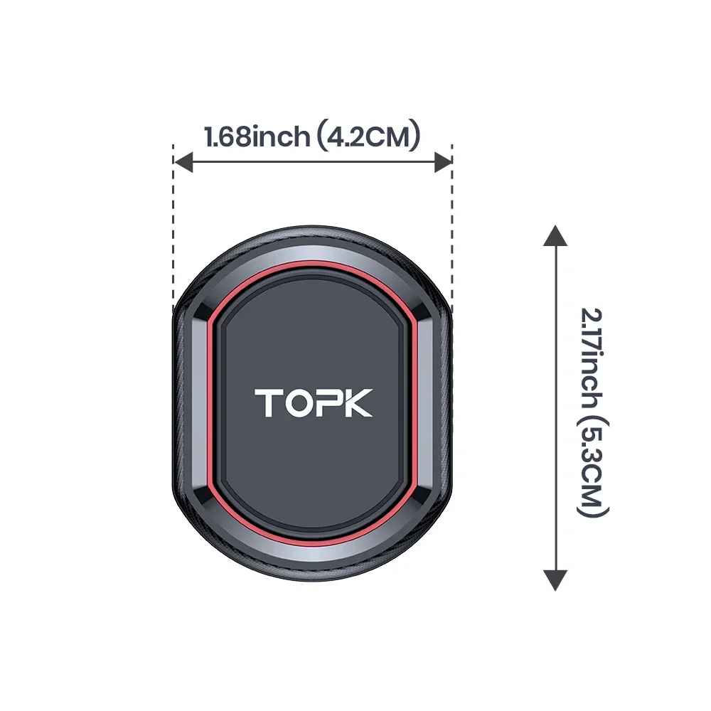 TOPK Magnetic Car Phone Holder Stand Magnet Cell Mobile Support Mount GPS Bracket in Car For iPhone 14 13 12 Samsung Xiaomi