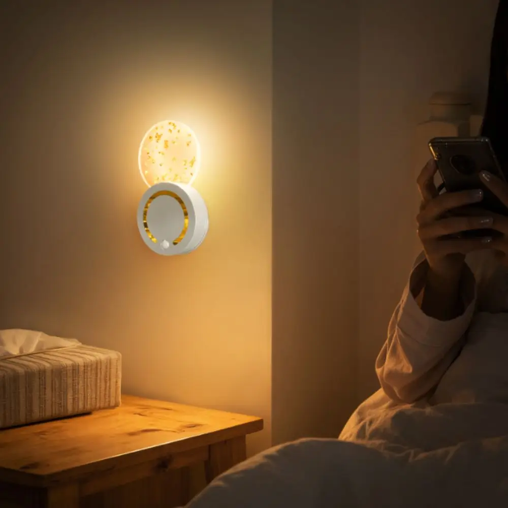 

Настенный светильник с датчиком движения, 3 цвета, акриловый, перезаряжаемый, с магнитным креплением, модель с зарядкой