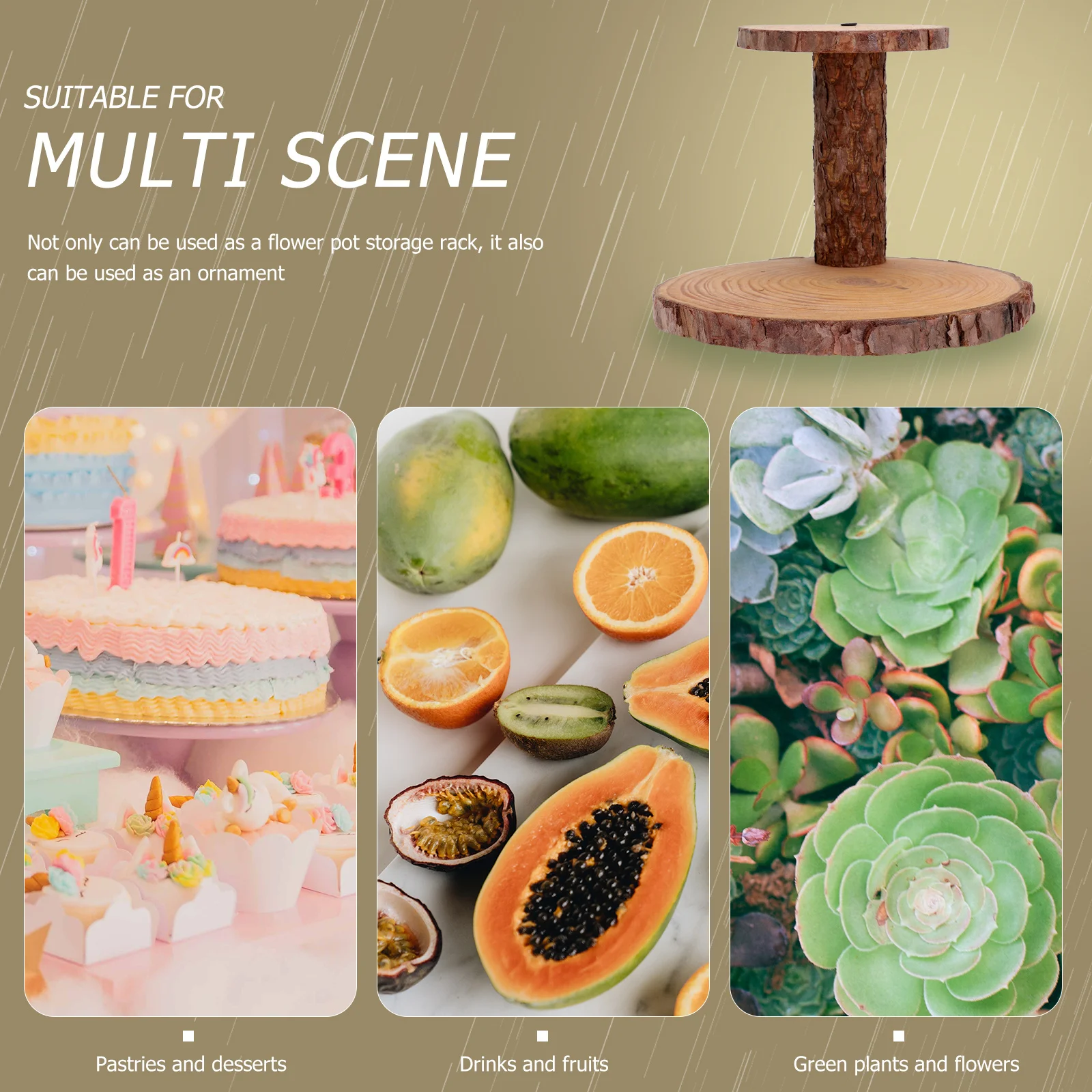 

1Pcs Decorative Flowerpot Stand Strong Multi-Tier Plant Holder Rack for Balcony Use Eco-Friendly Reusable Succulent