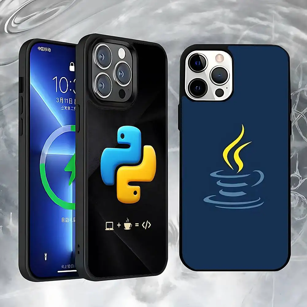 

Programming Java Language art Case For iPhone 17,16,15,14,13,12,11,Pro,Max,Plus,Mini,SE4,E Magnetic Magsafe Wireless Charging