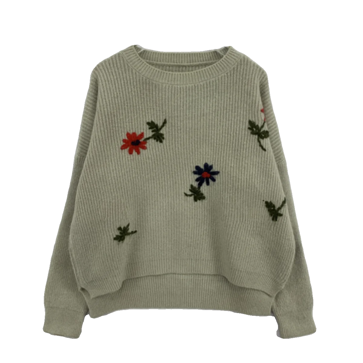 ヴィンテージ風カートゥーンプリントウールセーター カジュアルルーズフィット レディース 秋冬 ファッション 暖かいラウンドネック シングルボタン留めニット...