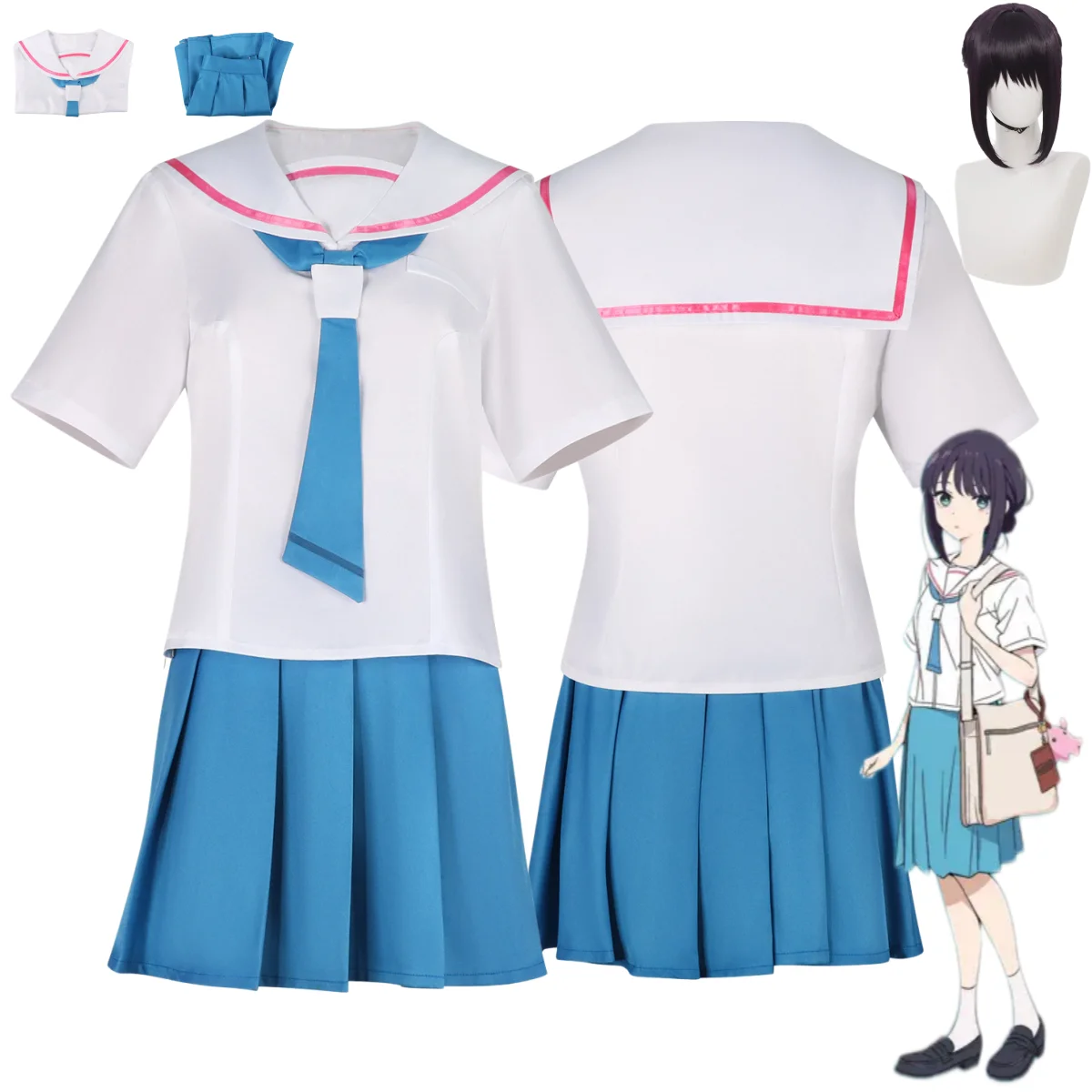 

Anime Cosmic Princess Kaguya Sakayori Iroha Cosplay Costume Wig Japanese-style JK School Uniform Skirt Woman Sexy Campus Suit