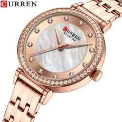 CURREN Brand Luxury Fashion Original Ladies Watch Waterproof Ladies Watch Stainless Steel Diamond Watch Gift Relogio Feminino